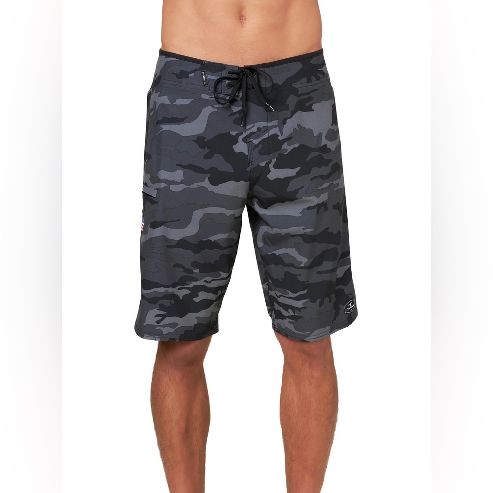 O'Neill GI Jack 3 Hyperfreak Boardshorts Grey Camo Size: 40